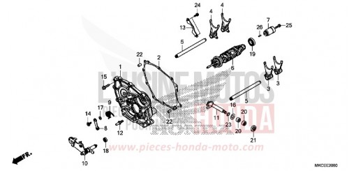 TAMBOUR DE CHANGEMENT/FOURCHETTE DE SELECTION GL1800BK de 2019